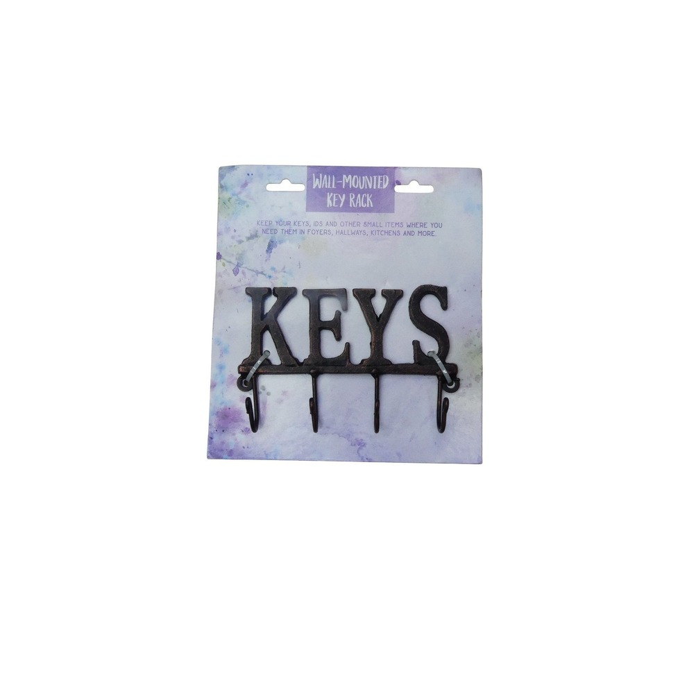 Unbranded Wall Mounted Key Rack Home OS Bronze Cast Iron KEYS Hook Organizer